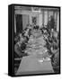 Dorothy Shaver, President of Lord and Taylor Department Stores, Having Lunch with Her Executives-null-Framed Stretched Canvas