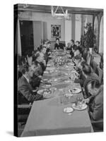 Dorothy Shaver, President of Lord and Taylor Department Stores, Having Lunch with Her Executives-null-Stretched Canvas