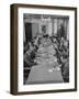 Dorothy Shaver, President of Lord and Taylor Department Stores, Having Lunch with Her Executives-null-Framed Photographic Print