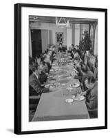 Dorothy Shaver, President of Lord and Taylor Department Stores, Having Lunch with Her Executives-null-Framed Photographic Print