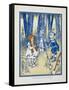 Dorothy, the Tin Woodman and the Scarecrow-William Denslow-Framed Stretched Canvas