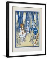 Dorothy, the Tin Woodman and the Scarecrow-William Denslow-Framed Giclee Print