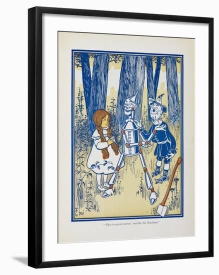 Dorothy, the Tin Woodman and the Scarecrow-William Denslow-Framed Giclee Print