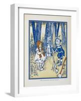 Dorothy, the Tin Woodman and the Scarecrow-William Denslow-Framed Giclee Print