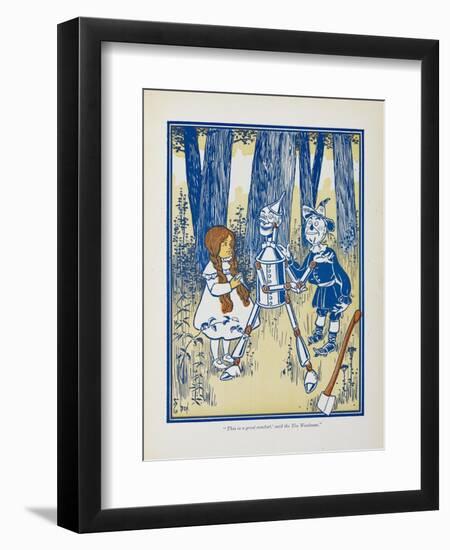 Dorothy, the Tin Woodman and the Scarecrow-William Denslow-Framed Giclee Print