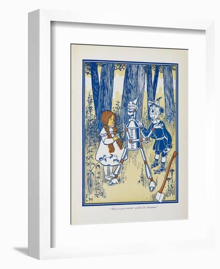 Dorothy, the Tin Woodman and the Scarecrow-William Denslow-Framed Giclee Print