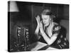 Dorothy Thompson Working on a Radio Broadcast-Hansel Mieth-Stretched Canvas