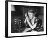 Dorothy Thompson Working on a Radio Broadcast-Hansel Mieth-Framed Photographic Print