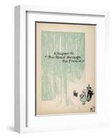 Dorothy, Toto and the Scarecrow are About to Enter the Forest-null-Framed Art Print