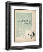 Dorothy, Toto and the Scarecrow are About to Enter the Forest-null-Framed Art Print