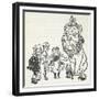 Dorothy, Toto, the Scarecrow, Tinman (Tin Woodman) and the Cowardly Lion, From 'The Wizard Of Oz'-William Denslow-Framed Giclee Print