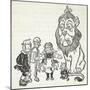 Dorothy, Toto, the Scarecrow, Tinman (Tin Woodman) and the Cowardly Lion, From 'The Wizard Of Oz'-William Denslow-Mounted Giclee Print