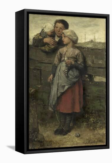 Dorpelingen, Jacob Maris-Jacob Maris-Framed Stretched Canvas