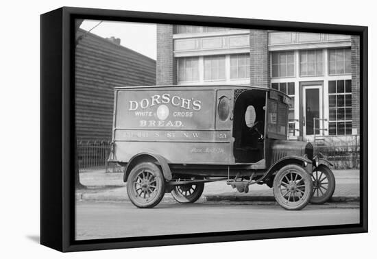 Dorsch's White Cross Bread Delivery Truck-null-Framed Stretched Canvas