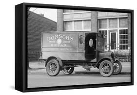 Dorsch's White Cross Bread Delivery Truck-null-Framed Stretched Canvas