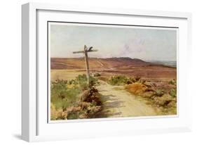 Dorset Scenery: Bere Heath in Autumn, Egdon Heath in Thomas Hardys Return of the Native-Walter Tyndale-Framed Art Print