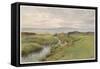 Dorset Scenery: Portland Bill from Weymouth Bay-Walter Tyndale-Framed Stretched Canvas