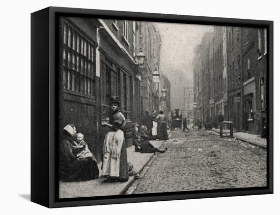 Dorset Street, Spitalfields, East End of London-Peter Higginbotham-Framed Stretched Canvas