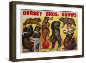 Dorsey Bros. Shows Poster-null-Framed Giclee Print