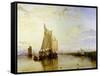 Dort or Dordrecht: the Dort Packet-Boat from Rotterdam Becalmed, 1817-18-J. M. W. Turner-Framed Stretched Canvas