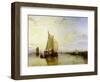 Dort or Dordrecht: the Dort Packet-Boat from Rotterdam Becalmed, 1817-18-J. M. W. Turner-Framed Premium Giclee Print