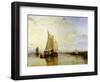 Dort or Dordrecht: the Dort Packet-Boat from Rotterdam Becalmed, 1817-18-J. M. W. Turner-Framed Premium Giclee Print