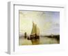 Dort or Dordrecht: the Dort Packet-Boat from Rotterdam Becalmed, 1817-18-J. M. W. Turner-Framed Premium Giclee Print