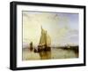 Dort or Dordrecht: the Dort Packet-Boat from Rotterdam Becalmed, 1817-18-J. M. W. Turner-Framed Giclee Print