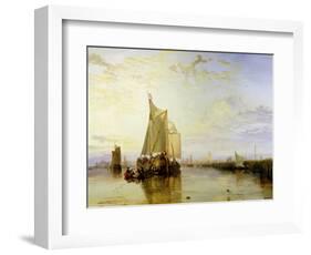 Dort or Dordrecht: the Dort Packet-Boat from Rotterdam Becalmed, 1817-18-J. M. W. Turner-Framed Giclee Print