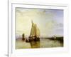 Dort or Dordrecht: the Dort Packet-Boat from Rotterdam Becalmed, 1817-18-J. M. W. Turner-Framed Giclee Print