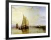 Dort or Dordrecht: the Dort Packet-Boat from Rotterdam Becalmed, 1817-18-J. M. W. Turner-Framed Giclee Print