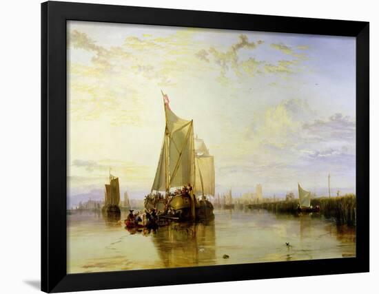 Dort or Dordrecht: the Dort Packet-Boat from Rotterdam Becalmed, 1817-18-J. M. W. Turner-Framed Giclee Print