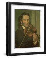 Dortrait of Niccolo Paganini-null-Framed Premium Giclee Print