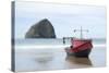 Dory Boat in Pacific City, Oregon-Justin Bailie-Stretched Canvas