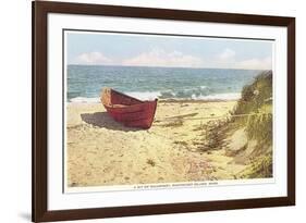 Dory on Beach, Wauwinet, Nantucket, Massachusetts-null-Framed Art Print