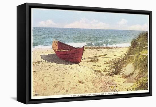 Dory on Beach, Wauwinet, Nantucket, Massachusetts-null-Framed Stretched Canvas