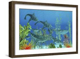 Doryaspis, an Extinct Genus of Primitive Jawless Fish from the Devonian Period-null-Framed Premium Giclee Print