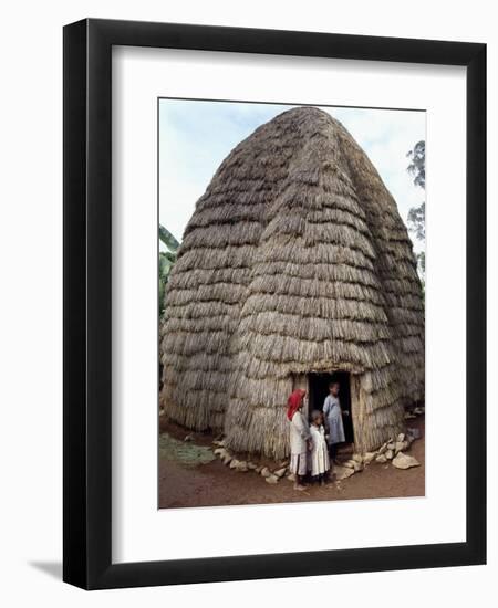 Dorze People Living in Highlands West of Abyssinian Rift Valley, Ethiopia-Nigel Pavitt-Framed Photographic Print