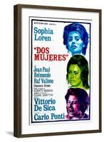 Dos Mujeres, (AKA Two Women, Aka La Ciociara), Sophia Loren on Argentinian Poster Art, 1960-null-Framed Art Print