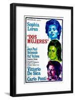 Dos Mujeres, (AKA Two Women, Aka La Ciociara), Sophia Loren on Argentinian Poster Art, 1960-null-Framed Art Print