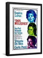 Dos Mujeres, (AKA Two Women, Aka La Ciociara), Sophia Loren on Argentinian Poster Art, 1960-null-Framed Art Print