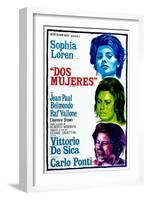 Dos Mujeres, (AKA Two Women, Aka La Ciociara), Sophia Loren on Argentinian Poster Art, 1960-null-Framed Art Print