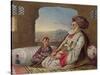 Dost Mahommed (1793-1863) King of Caubul and His Youngest Son, Plate 2-James Rattray-Stretched Canvas