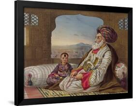 Dost Mahommed (1793-1863) King of Caubul and His Youngest Son, Plate 2-James Rattray-Framed Giclee Print