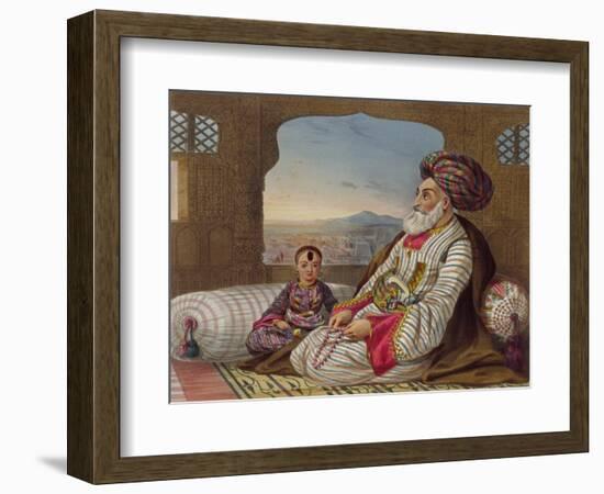 Dost Mahommed (1793-1863) King of Caubul and His Youngest Son, Plate 2-James Rattray-Framed Giclee Print