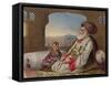 Dost Mahommed (1793-1863) King of Caubul and His Youngest Son, Plate 2-James Rattray-Framed Stretched Canvas