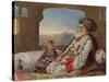 Dost Mahommed (1793-1863) King of Caubul and His Youngest Son, Plate 2-James Rattray-Stretched Canvas