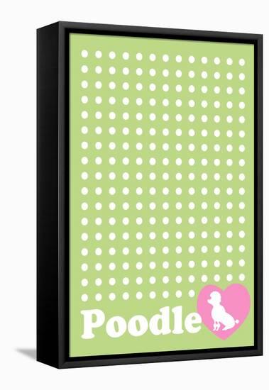 Dot and Poodle Green-Ikuko Kowada-Framed Stretched Canvas