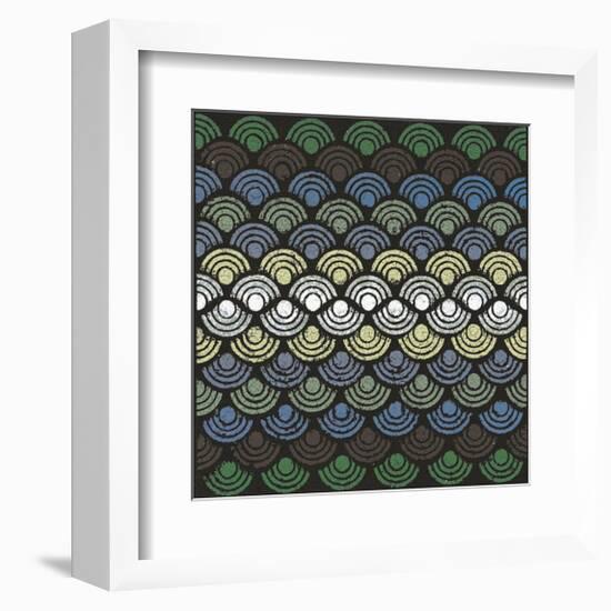 Dot Waves (Teal)-Susan Clickner-Framed Giclee Print