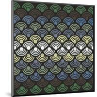 Dot Waves (Teal)-Susan Clickner-Mounted Giclee Print